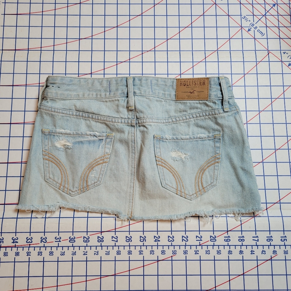 Hollister Light Blue Denim Mini Skirt